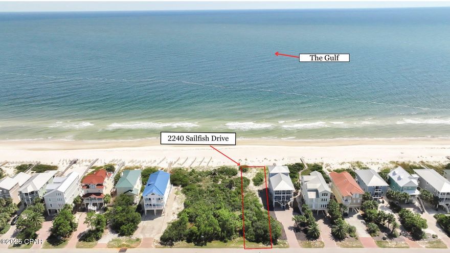 GULF FRONT OPPORTUNITY IN CASA DEL MAR - ST. GEORGE PLANTATION! Discover the rare chance to build your dream coastal retreat on this exceptional homesite in the exclusive Casa Del Mar neighborhood, part of the prestigious Plantation on St. George Island. With direct Gulf frontage and wide, uncrowded beaches, this property sets the stage for a custom residence where every day feels like a vacation. Casa Del Mar is known for its privacy, exclusivity, and unmatched location at the desirable west end of the island. As part of the Plantation, owners enjoy first-class amenities including 24-hour security, community pools, clubhouse, tennis courts, miles of walking and biking paths, and even a private airstrip. Just a short stroll away, Bob Sikes Cut offers some of the best fishing on the Forgotten Coast and stunning sunsets over Little St. George Island. St. George Island itself is a 22-mile barrier island celebrated for its natural beauty, pet-friendly shoreline, and relaxed Old Florida charm. With no high-rise developments, you'll enjoy unspoiled views and a lifestyle centered on tranquility, recreation, and coastal living at its finest. Whether you're envisioning a serene second home, full-time residence, or an investment property, this lot delivers the perfect canvas. Opportunities like this in Casa Del Mar are rare—call today to secure your piece of paradise.