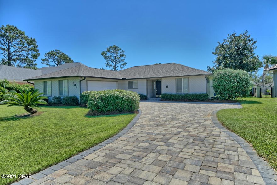 Just hitting the market and MOVE-IN READY, property for sale at 382 Wahoo Road, Panama City Beach, FL, USA.  Situated on a quiet cul-de-sac  on large lot in secure Bay Point Gated Community with option to indulge in all the amenities Bay  Point offers.

- Home was remodeled and totally renovated in 2020 

- Very open split bedroom floor plan

- Freshly painted interior and exterior

- New porcelain tile, toilets, vanities, and fixtures in master and guest baths

- New walk-in shower and double vanity in master bath

- Top quality luxury vinyl plank flooring in all bedrooms

- Ceramic tile in living area, kitchen, baths, and laundry room. - Living area has gas fireplace, vaulted ceiling, French doors leading to open patio and backyard
- Great view of Bay Point Meadows
- Kitchen has lots of cabinets, solid-surface countertops, tile backsplash,  pantry, SS appliances
- Master bath has walk-in tile shower, new toilet, double vanity, new plumbing fixtures
- Master BR has large walk-in closet with carpet
- New Zoysia lawn and totally new irrigation system installed in 2020
- Private well provides plenty of water for irrigation
- Curved driveway and patios constructed of pavers