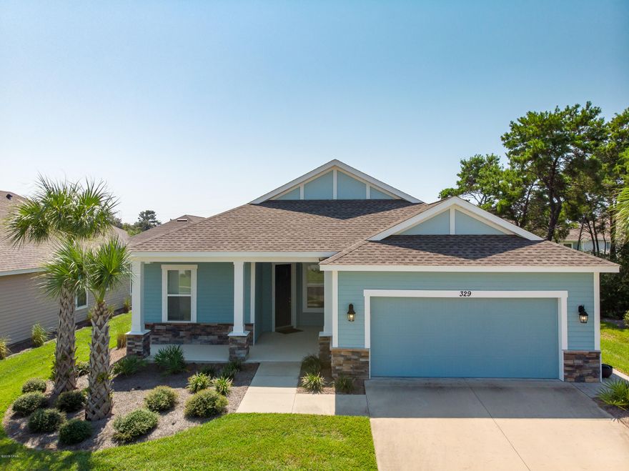 CURRENTLY UNDER CONTRACT, SELLER ACCEPTING BACKUP OFFERS'! 

 WHISPER DUNES HOME available! RANCH plan that is almost step less!This home has more extras than any other home in the community so it's your BEST value! Home is immaculate! Large private corner lot with natural area bordering lot for additional privacy. Built by Samuel Taylor Homes! exterior walls are 2x6 construction and built to hurricane code.Irrigation system and sodded yard. yard maintenance is included in HOA. This home has 8' doors throughout including closets giving you much more storage options. come home to features such as an open floor plan with an additional living space which is great for an office! Relax on the screened patio and enjoy grilling on the extended pat