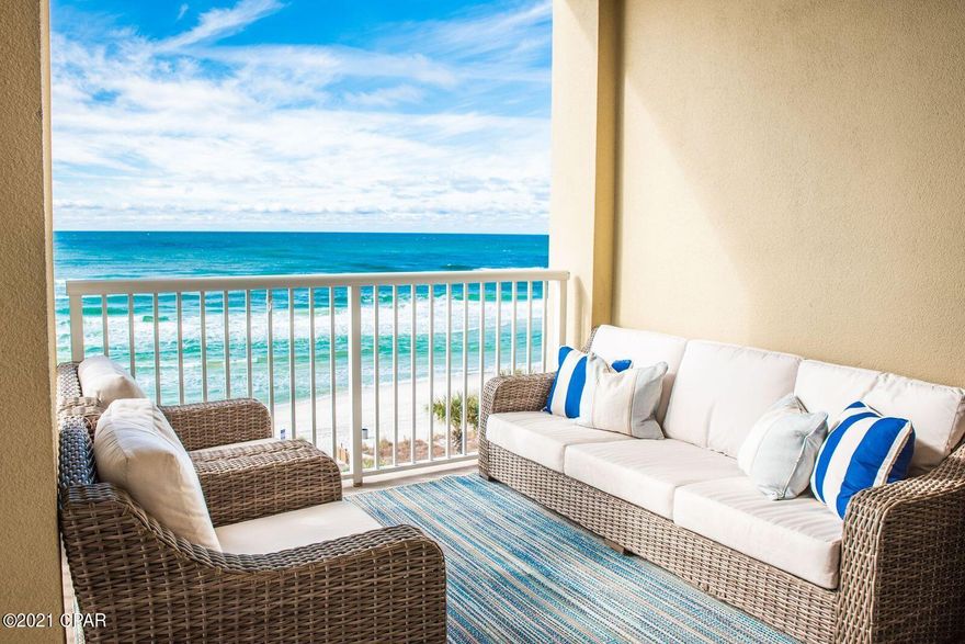 Grand Panama Beach Resort , Is one of most luxury Resorts on the Beach. This beach front condo has 3 large bedrooms and 2 baths.

Large balcony with amazing gulf views. Totally furnished and rental ready. Ideal for investors  or a permanent residence. Grand Panama has 2 pools Tower 1 and Tower 2. Tiki Huts, large fitness room, Business center, Coming soon full  convenience store  for any of your personal needs. This condo is located on the 6th floor a great level and only down i flight of stairs to use the crossover where you can park without dealing with the elevators.  Close to Pier Park and all the action Panama City Beach has to offer. 

Live in Panama City Beach and enjoy your own piece of paradise. Sunsets right off the balcony. AC replaced 2019, New dishwasher