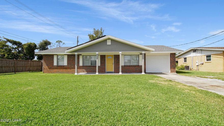 Nicely updated ranch home on a corner lot in St. Andrew's. FREE grid-tied Solar System comes with this home for great savings on the energy bills.  Expect around $50 electric bills,monthly.  An open area park is across the street with playground.  Great location within minutes to shopping, dining and entertainment.  Property features a conex storage container in the back, manicured lawn with sprinkler system,backyard double gates, one car garage.  Home has features such as newer roof, HVAC, granite counters, etc.