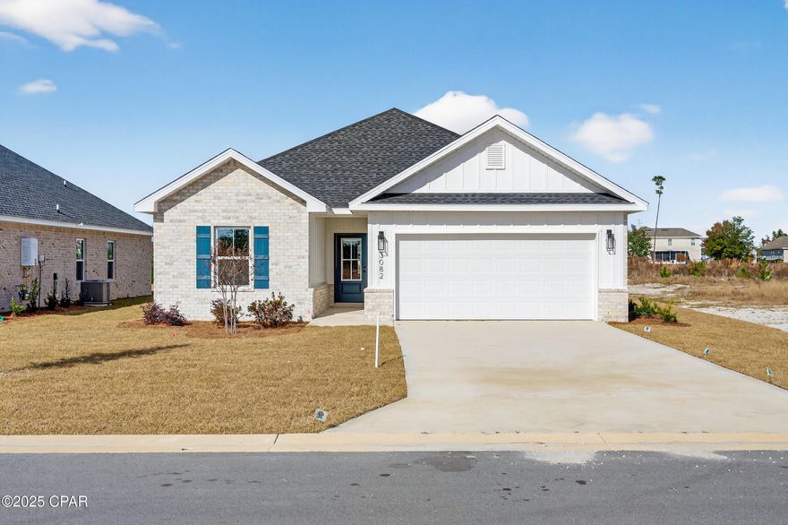 Construction complete on this 3BR/2Ba one-story home with garage.   Spacious Owners Suite Bedroom with bath, kitchen open to family room.  Don't miss this opportunity to own in this new neighborhood. Homeowner Association Documents available for viewing upon request.   Buyer to verify all dimensions.