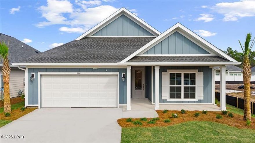 This beautiful single-story home boasts over 2,000 square feet of bright, open living and entertaining space. Entering this home, you will find EVP flooring leading to the open concept living area, brightly lit by the many windows. Elegant interior features include EVP flooring, quartz countertops, an elegantly designed kitchen and spacious bedrooms.  



The chef-inspired kitchen faces the living area and features a large center island with a single basin undermount sink, quartz countertops, stainless-steel appliances including a gas cooktop, and a large walk-in pantry. Near the back door, you'll find a secluded hall leading to the primary bedroom and an extra linen closet. In addition to privacy, this bedroom has natural light from the large windows, elevated ceilings, and sleek EVP flooring. The primary bath includes a dual sink vanity with quartz countertops, a linen closet, large tile shower, and an oversized walk-in closet with wood shelving. 
The laundry room can be found in the mudroom just off the foyer with the door to the garage. 
Beyond the interior features and details, every home is equipped with Smart Home Technology. This thoughtful integration of technology ensures that your new home is perfectly designed to meet the demands of modern life. Enjoy quality materials and workmanship throughout, with superior attention to detail, in addition to a one-year builder's warranty. Contact us today to schedule a tour.