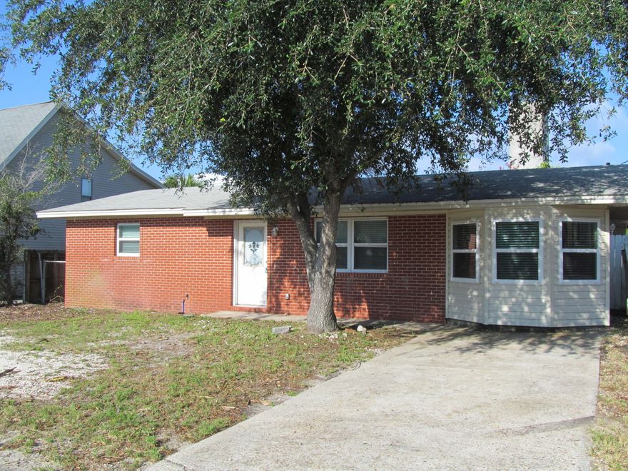 2 bedroom, 1 bath home features living and family rooms, open kitchen and screened patio off back. New carpet in bedrooms. Conveniently located within walking distance to the beach.	



1 Dog under 25lbs - $250 deposit $50 pet fee