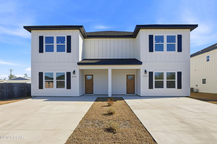 Not your typical townhome, this stunning new build offers 2,080 square feet of beautifully designed living space with 4 spacious bedrooms and 3 full bathrooms. The flexible layout includes a main-level bedroom that can easily convert into a home office, giving you the perfect balance between work and life.

Step into the first floor, the true heart of the home, featuring modern stainless steel appliances, soft-close cabinetry, and granite countertops throughout. ready for your culinary adventures. The EVP flooring flows seamlessly through every room, adding style and durability.

Upstairs, retreat to your private second floor where the main suite features a double vanity, generous closet space, and a spa-like atmosphere.

Enjoy no HOA fees in fact, no fees at all and a location that's less than 30 minutes to the beach and Tyndall AFB. Whether you're looking for your forever home or a smart investment, this townhome offers a desirable blend of comfort, convenience, and style.

— welcome home.