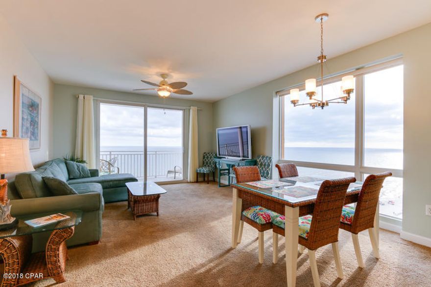 The best of the beach at Splash, located on the West end of the gorgeous beaches of Panama City. This ''Paradise'' floor plan with a lock-out suite conveys fully furnished and rental ready! This unit is a POWERHOUSE RENTAL!!! Because of the lock-out, the unit can be rented as a large 3bed/3bath or a combination of a 2bed/2ath and 1bed/1bath. Such flexibility helps you maximize your rental income potential! A coveted corner location, this condo boasts amazing Gulf views from inside and outside - extra windows on the side to maximize your views from the inside and three separate balconies providing plenty of vantage points on the outside. This prime 11th floor location is the ideal elevation in the stack – mid-stack more convenience and greater demand from a renters! This stunning property is finished with 9 foot ceilings and granite counters in the kitchen and bathrooms! All three bedrooms, the Master Suite, Lockout Master Suite, and Guest bedrooms have access to their own private baloneys and beautiful Gulf views. The property is truly turn key! Nearly the lowest $/sq.ft HOA dues on the beach! in Splash, HOA dues are the same for every floorplan so quarterly HOA dues for this huge 1702sq.ft condo are $1,560.00, the same as they are for the 884sq.ft, 1Br floorplan...in essence your buying two condos with the same HOA fee exposure as you'd have if were to buy just one! Splash's incredible location with outstanding on-site amenities create a resort which is unique to Panama City Beach. Amenities include: Over 400 feet of pristine Gulf front, two distinct water-park environments, including a kids' pool park with water-slides, interactive water toys, a lazy river ride, ''dive-in'' movie theater, arcade, state of the art fitness center, a pool and Jacuzzi just for the adults and a poolside bar and grill. All this plus covered garage parking, a beach apparel/surf shop and on-site rental management & check-in desk. Just minutes to all the best restaurants, shops and entertainment and of course exciting Pier Park!