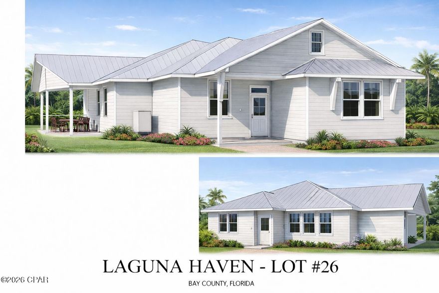 Discover easy coastal living in this inviting 3-bedroom, 2-bath home in the gated community of Laguna Haven. This single-level residence features a comfortable open layout with high ceilings, a spacious kitchen with bar seating, and a cozy living area ideal for relaxed gatherings. The primary suite offers a private retreat with a walk-in closet and well-appointed bathroom. Enjoy your mornings on the covered patio overlooking a low-maintenance yard, perfect for anyone seeking convenience and privacy. Located on the quiet west end of Panama City Beach, you're just minutes from emerald waters, popular beachfront parks, and the shopping and dining of Pier Park. A wonderful full-time home or beach getaway in a peaceful, well-kept neighborhood!
