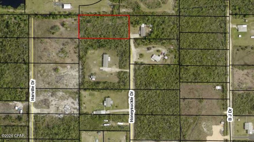 Approximately 1-acre vacant residential lot located on Honeysuckle Drive in the Sandy Creek area. This parcel is part of a ±/- 21acre package (see MLS #784297); however, the seller is willing to consider the sale of individual lots.

The property may require clearing and will need well and septic installation. Whether you are planning a custom build or securing land for future use, this lot presents an opportunity to create a homesite tailored to your needs.

Buyer to verify all measurements, acreage, land use, zoning, utilities, flood zone, and development requirements deemed important.
