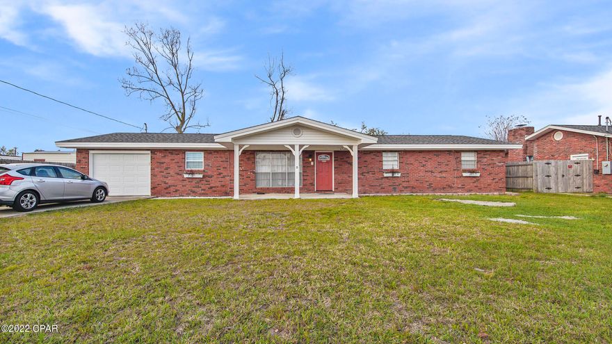 CURRENTLY UNDER CONTRACT, SELLER ACCEPTING BACKUP OFFERS'(Seller is calling for all highest and best offers to be submitted by 5pm Saturday March 12.) If you are looking for a well built home with a large fenced in yard, THIS is it! Within 7min from Tyndall AFB and shopping! This brick home with a very large screened in back porch has so much room to enjoy backyard BBQ's or sit and read a book.  Lots of cabinet space in the kitchen, large laundry room, and room to spare. Don't miss out!