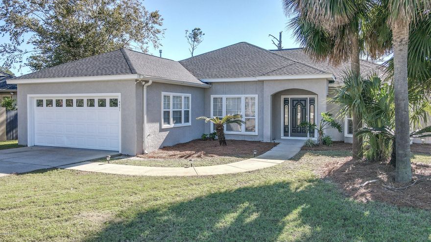 Adorable 3 Bedroom, 2 Bath home on one level. Featuring a large family room with gas fireplace, dining room, spacious kitchen with breakfast bar and breakfast room, 19x14 Master Bedroom with waterproof composite flooring, master bath with whirlpool tub, separate tub, LG. walk-in closet and a door leading to the large fenced in backyard. Two guest bedrooms share a bath, two-car garage, 21x8 covered patio, and a very private backyard. New paint inside and out, a year-old roof, new flooring, and other features. Ready for immediate occupancy. Located in Magnolia Point At The Preserve - Panama City Beach, Florida.