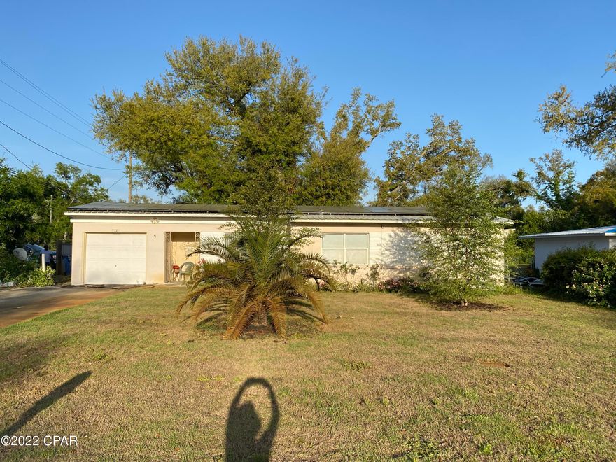 Location! Location! This jewel is located in the Downtown St. Andrews area. Great corner lot with a spacious backyard that has a Cook's 12 x 16 shed for extra storage. Dining area is not included in the square footage, so there is more space than you think! Home has solar panels. The electric bill is currently $10 a month. There is also a monthly loan amount. Buyer would have to assume the loan. The monthly loan amount is $159.83, so that's a total of $169.83 monthly for power bill. Brand new RUUD S.E.E.R. A/C System was installed in 2020.