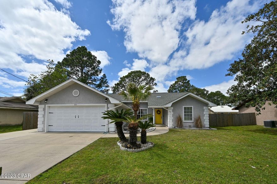 No Short Term Rentals Allowed. 
BACK ON THE MARKET AT NO FAULT TO THE SELLER** Less than four miles to Pier Park and a half-mile to the white sandy beaches of the Gulf of Mexico, this three-bedroom primary home sits in a small, well-established neighborhood with no HOA. Boasting an open floor plan perfect for entertaining, this tidy house has LVP flooring throughout (tile in the bathrooms), updated fixtures, fresh interior and exterior paint, a two-car garage and a fenced backyard. Designed in a split bedroom floor plan, the primary suite has an attached bath and walk-in closet. Large great and family rooms offer spacious accommodations for all near a kitchen with European-style soft-close cabinets, tiled backsplash, rolled-edge granite countertops and stainless steel appliances. The home has recently been updated with new lighting, ceiling fans and window treatments, and both the roof and HVAC units have been replaced (2016 and 2017, respectively). All baths have modern granite vanities. A large laundry room can handle family clothing and beach gear while an extra sunroom is a perfect spot for unwinding with a book. North Beach Estates is conveniently located near the beach, shopping and schools.