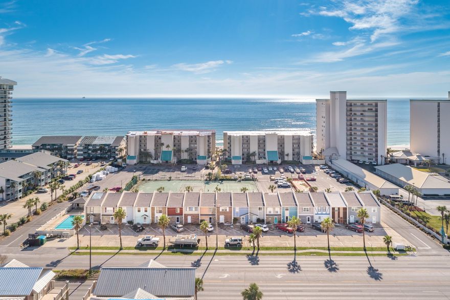 Well maintained townhome comes fully furnished and is turn key ready! This two bedroom two bath unit is just a short stroll to the Beach! Features include a full sized washer and dryer, spacious master bedroom with his and hers closets, balcony off master offering a peek-a-boo view of the gulf, and a covered patio area with owners storage closet!  Recent updates include new waterproof flooring through the second floor, new tile in second floor bathrooms and three new bathroom vanities with counter tops. The bedrooms and bathrooms have all been freshly painted! Brand new refrigerator, new dryer installed, and new 50'' and 43'' Smart TVs. Siding and deck have been repaired and ceilings have been freshly painted! This unit comes with two assigned parking spaces right in front of the property. Just pull up, park and walk right on into your townhome. Great rental South side of Thomas Dr. Summerplace Townhouses has a total of 18 units and offers a seasonally heated pool and low association fees that include lawn & pool maintenance, basic cable, and trash removal. This property is a must see today!

Buyer to verify dimensions.