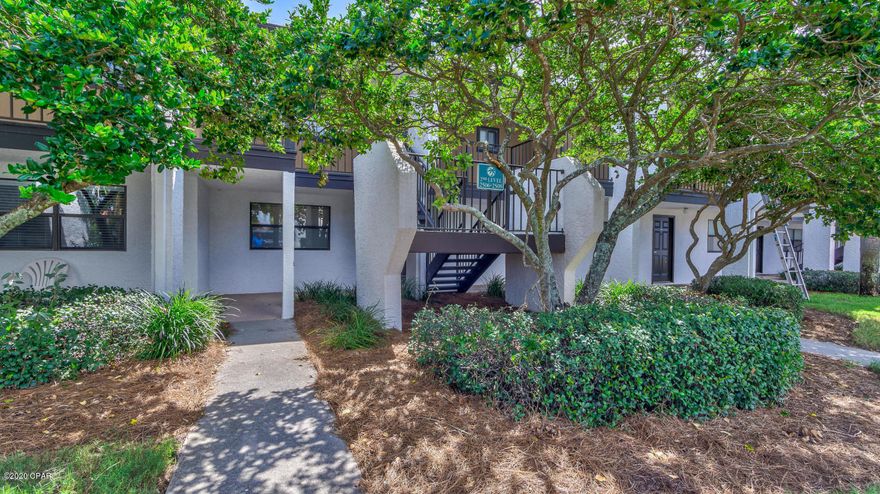 This 3 Bed 3 Bath Tennis Villa overlooks the Lake in Edgewater Beach Community and is turnkey, move-in ready. No waiting for elevators, just walk right up to the front door. It is newly furnished, with stainless steel appliances, new Corian counter tops, and new sliding glass doors for both balconies. The living area opens onto a balcony overlooking the well-maintained landscape, lake and pool. Spacious, living/dining areas and bedrooms are tiled. The split floorplan has two master bedrooms suites with private bathrooms and large closets. This would be a perfect primary, 2nd home, or vacation rental offering plenty of amenities. Restaurants, golf, shopping and the beach access are steps from your front door! Enjoy the manicured, fenced and gated community of Edgewater with its resort style amenities: 11 Pools, 4 Hot Tubs, Business Center with free Wi-Fi, Fitness Center, Executive Par-3 Golf Course, 10 Plexicushion Tennis Courts, 3 Pickleball Courts, Basketball Hoop, 10 Shuffleboard Courts, Kids' Splash Pad, and multiple Sun Decks.  Condo is being sold furnished, washer and dryer included. Patio Furniture and one picture in bedroom do not convey. Buyer to verify all information deemed important including: square footage, room dimensions (approx), COA Fees & Dues and/or Taxes.