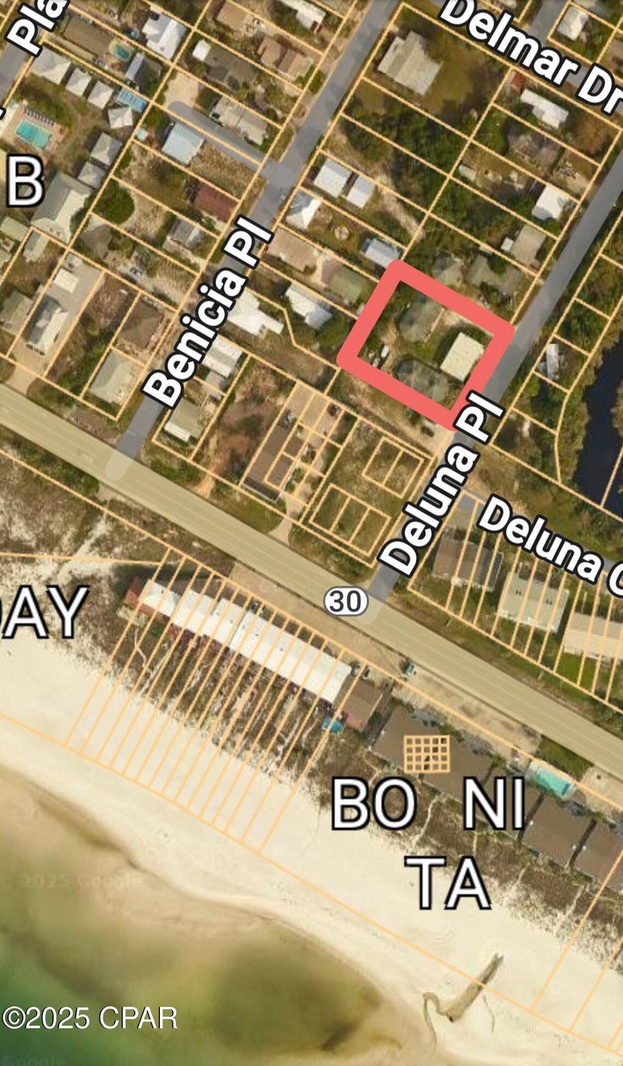 Prime Development Opportunity in Laguna Beach - 109 Deluna Place, Panama City Beach, FL
Rare chance to own a massive combined 2.5-lot parcel (approximately 150' x 125' - 18750 sq ft) in the highly coveted Laguna Beach neighborhood, just 50 yards off Front Beach Road/Highway 98 and only one block from the sugar-white sand.
This oversized homesite offers private, deeded beach access exclusively for the Laguna Beach subdivision - no fighting public parking or high-rise crowds. Walk to the Gulf in under 3 minutes.
Perfectly positioned in a quiet, low-traffic, residential pocket of Laguna Beach, yet unbelievably convenient:

0.8 miles to Thomas Donuts (the best donuts on the beach!)
1.5 miles to Carousel Supermarket
3 miles to Pier Park & all the shopping, dining, and entertainment
Minutes to 30A, Rosemary Beach, and PCB's newest hot spots

Zoned for single-family or multi-family development - ideal for:

A grand beach estate with pool, guest house, and plenty of parking
Multiple townhomes or duplexes (buyer to verify current density allowances - previous comps in the neighborhood support multi-unit builds)

Dead-end street, mature oaks, peaceful vibe, and surrounded by newer high-end homes and remodels. This section of Laguna Beach is one of the last quiet, non-high-rise areas left on the west end with this kind of lot size and proximity.
Properties like this simply do not come available. Whether you're a builder looking for your next profitable project or a buyer wanting the ultimate homesite just one lot off the beach, this is it.
109 Deluna Place - Panama City Beach, FL 32413
Combined 2.5 lots - Ready for your vision. Call today before it's gone!