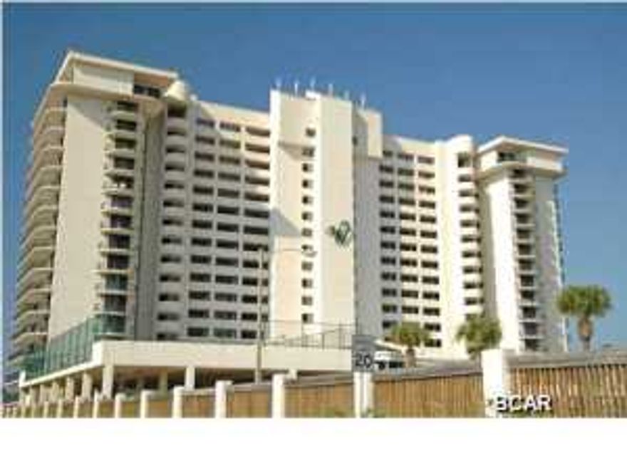The living is easy at this two bedroom two bath coastal sanctuary. Experience the magnificent view and brilliant sunsets over the beautiful emerald water and white sands of Panama City Beach from your own enormous beachfront balcony. This delightful beach front condo includes two sizeable bedrooms, a master bath with sitting area and shower/tub combo so you will feel right at home, a second good sized bathroom that is accessible from both the living room and the additional bedroom and a laundry room with washer and dryer. The kitchen is generous with plenty of cabinet and counter space. This unit is not on the rental program and has only occasionally been rented by the owner so it lacks the wear and tear of a rental unit. Watercrest is Located close to all the essential shopping,