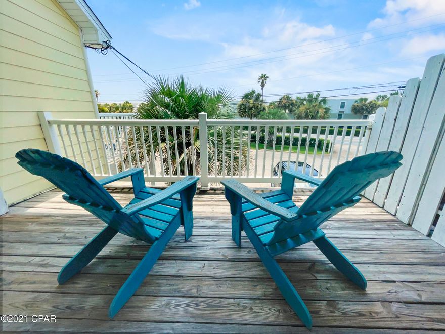 Great townhome located on the West end of Panama City beach less than a 5 minute walk to the beach!  This property makes a great investment, primary or secondary located near all amenities the area has to offer from 30A to the West 3-4 miles to Pier Park to the East 4-5 miles. You can enjoy a bike ride to 30A once the walkover is completed over the Lake Powell bridge or take a golf cart ride to Pier Park and enjoy all the shops, dining and entertainment both areas offer.  This property is currently used as a vacation rental.