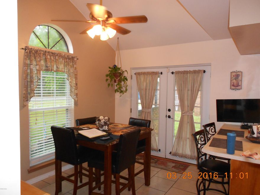 Very spacious home in a well maintained subdivision Callaway Forest with a nice size kitchen/breakfast area. Dining area opens to the living room that has a fireplace and flows into the huge enclosed patio area. This home features 2 master Bedrooms. One up with full bath and one down. Newer Carpeting throughout.