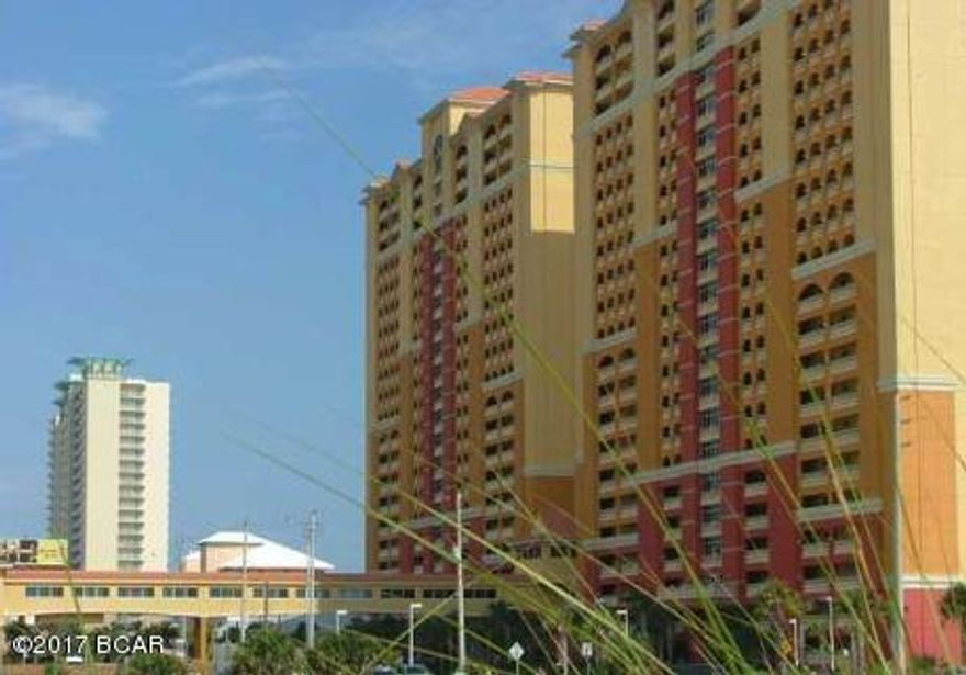 This is the much desired B floor plan with 2 bedrooms/2 Baths and a bunk room and it is at the Penthouse level with great views of the Gulf, West Bay, the pier and Pier Park. This complex has everything you would want,Gulf Front, in walking distance of Pier Park for shopping and great restaurants and if you like fishing you are next to the pier. This unit has tile throughout. It sells ''AS IS'' all appliances are missing and a few light fixtures are missing. The Seller has priced this unit below market for a quick sale