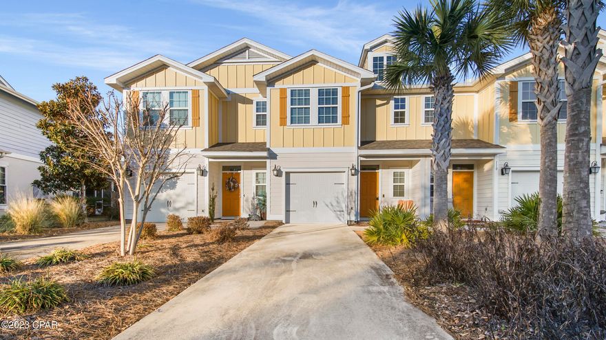 CURRENTLY UNDER CONTRACT, SELLER WILL CONSIDER BACKUP OFFERS Motivated seller! Nice townhome about a mile away from the white sandy beaches & 5 minutes to Pier Park. You'll love the spacious floor plan & the amenities of the community. Downstairs boasts luxury laminate plank flooring, a half bathroom & large living room/dining room. The spacious kitchen w/crisp white cabinetry, granite counter tops, pantry, breakfast bar & stainless steel appliances is to die for! Upstairs has three large bedrooms, 2 storage closets, full bathroom & laundry room. The primary bedroom has a spacious attached bathroom featuring a double sink vanity & tile shower. Outside you'll appreciate the large fully fenced back yard & patio. The community has a nice pool, sidewalks, beautiful landscaping & no yard work.