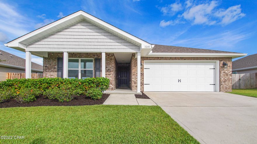 Charming 4bd/2bth Ryder floor plan located in the Magnolia Hills subdivision. This open concept/split floor plan has been very well maintained, leaving it Move-in READY! Situated just off the entry way are two secondary bedrooms, with carpet flooring and a shared bathroom with shower/tub combo. A 3rd bedroom sits on the opposite side of entry way just past the spacious laundry room. Vinyl  flooring throughout all common living areas, bathrooms, and 3rd Bdrm. The kitchen features a walk-in pantry, island/bar and overlooks the dining room & a large living room! The spacious master bedroom features his/her walk-in closets, double vanity, and a shower. Unwind on the covered front porch/back patio for a peaceful scenery! All measurements approx.