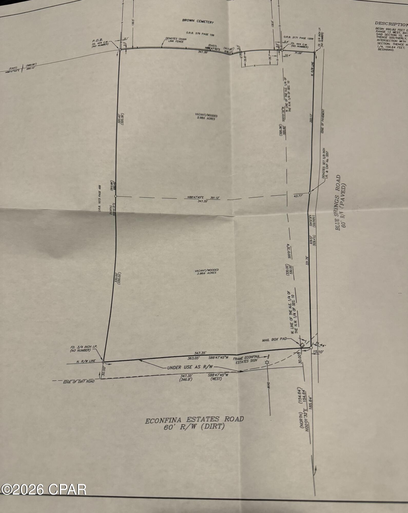 Econfina Estates Unrecord. - Land