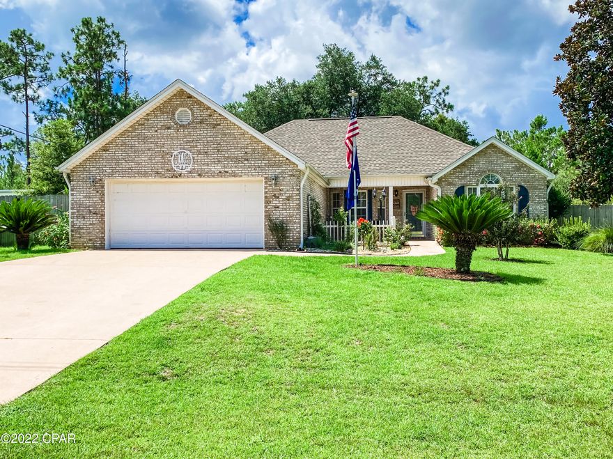 Currently under contract seller will consider back up offers.This is a very nice home with lots of space, on a double lot located in south Washington County. Home offers 3 bedroom and 2 full baths, split floor plan. Large great room with vaulted ceiling and wood burning fireplace that has French doors opening into large enclosed sunroom, all areas are heated and cooled.  Nice kitchen with updated cabinets and farmhouse sink. Master bedroom is oversized and has unique trey ceiling, large master bathroom with jetted garden tub, separate shower, BIG walk-in closet. Sliding French doors opening out to the sunroom. The additional lot is cleared and has some nice oak trees . Home has a Big garage with lots of storage. Make your appointment today to view this home.