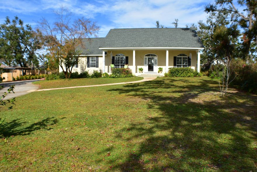 CURRENTLY UNDER CONTRACT, SELLER ACCEPTING BACKUP OFFERS. Totally remodeled home ideal for a Tyndall family!  Enjoy the view of Pitts Bayou from this exceptional home in the Donalson Point area.  This 3-BR, 2-bath move-in ready home is being sold mostly furnished, has new paint in and out, new carpet in bedrooms, new roof, all new Kitchen cabinets w/Kenmore stainless-steel appliances & granite countertops, a custom built-in desk & an entertainment center in the L/R.  The home features a split-BR floor plan which allows the master suite more room & privacy and the master bath was totally redone with a marble double sink vanity & a custom designed, tiled walk-in shower.   The deck off back of home is ideal for BBQs with family and friends & there's even a special place for your grill. There is also plenty of room to park your boat and several boat ramps nearby (3 mins away) on the bayou and the bay.The two car garage is  side-loading which allows for more curb appeal to the front of home.  The 10x20 shed also conveys. Tyndall AFB is so CLOSE as well as local dining, shopping and more!  All info is approx and must be verified by Buyers if important.