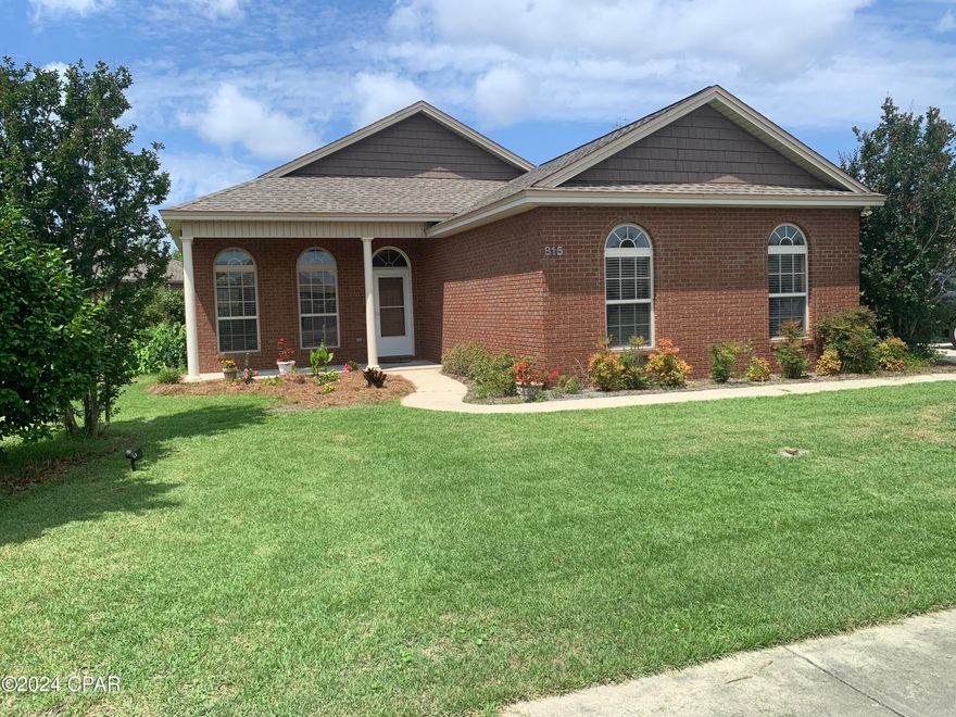 Very nice home in great location, Convenient  to schools,  shopping, banking, post office, Dr's offices and hospitals.  Located nice neighborhood, no through traffic. Brick and vinyl home, large lot , spacious floor plan, 10 ft and 9ft ceilings, nice outdoor  Jacuzzi.  Floors tile or laminate flooring. Refrigerator, stove, washer and dryer included New roof and AC 2019.