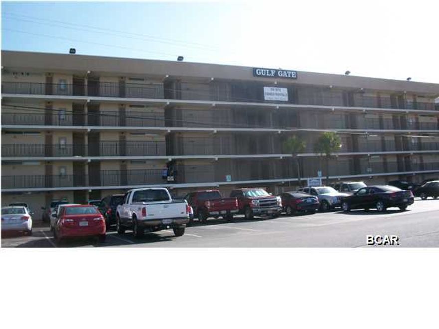 Gulfgate Condo is your perfect ''Beach Getaway'' This low-rize, low density complex is located on quiet Surf Dr. just off Thomas Dr. It affords its owners and guests a quiet area just off the convenience of 4-lane Thomas Dr. Gulfgate is in convenient walking distance of several popular resturants and nightspots, as well as gift shops, fast food locations, liquor stores and other retail. This 2-Bedroom 2-Bath unit is located on the second floor. The unit has had lots of updating in recent years including new cabinets, tile work, and a new air conditioning system put in 2011. The unit is attractively furnished and is ''Rental Ready''. All tiled except the two bedrooms. Beaufiful granite countertops in the kitchen and matching raised granite tops in both bathrooms. All the light fixtu and ceiling fans have been updated along with new plumbing fixtures in the kitchen and baths. Amenities include a community room, a BBQ Grill area, and a nice pool and deck area for enjoying the sun. The pool is heated for offseason enjoyment. Watch the pelicans flyby and the dolphins, rays, and other water life swim by and enjoy sunsets 365-days a year. The complex is popular each year with returning guests and there is an onsite rental management office for your convenience. Come make Gulfgate your ''summer house''. Owner is motivated and will look at all reasonable offers.  Seller says to submit backup offers.