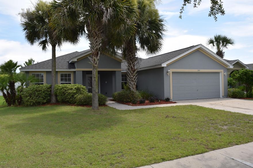 Great family home located in the desirable Palmetto Trace neighborhood! Across the street from Pier Park where the shopping, entertainment  and eats are prolific and across the street from Aaron Besant Park, one of the regions top venues for first class entertainment---the LOCATION can't be beat! AND this great family subdivision nestles up to Frank Brown Park where kids compete in T Ball, baseball, softball, and swimming (Olympic size pool). Where tennis courts, indoor basketball, hiking trails and doggie parks are all available! AND down the street from the BEACH.  Within the Palmetto Trace subdivision are two community pools exclusive to the owners in Palmetto Trace and inclusive in the low quarterly HOA fees. This home has a terrific split floor plan. The master suite is on the west side of the home,  2 other bedrooms are in the rear portion of the east side of the home with a full bathroom  and the  4th bedroom  is on the east front portion of the home. The home has great space for comfort with sizable covered front and back porches and a privacy fenced back yard. The living room is huge and open with a fireplace and bar area. The large eat it in kitchen has a breakfast nook. The home also has a formal dining area and large interior laundry room with a wash tub sink. The wet areas are all tile, the living room engineered wood, and bedrooms all carpeted. The home is freshly painted inside and out the carpet is brand new. This is one of the most desirable floor plans that St Joe offered when they developed and built out Palmetto Trace.