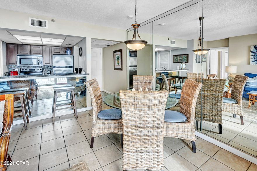 Rental Ready Condo! Turn-key, furnished, high producing condo at one of PCB's favorite Gulf Front Resorts. This one bedroom, one bath has been well maintained and is up high enough for a great view and low enough to skip the elevator if you desire. Long Beach Resort is a fan favorite on the east end of Panama City Beach with amenities such a multiple heated pools, tennis courts, grilling/picnic area, security and more.

Measurements approximate, please verify.