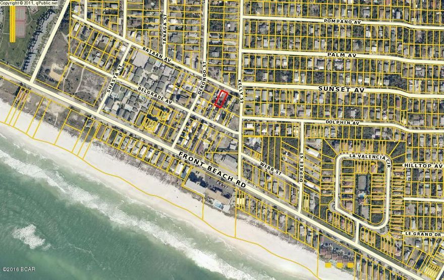 Great locations just blocks from beach access #88. One of the best locations for a new primary or vacation home. Public sewer is available and room for a future pool.  This parcel will accommodate a home with up to three stories and more than 2,950 sf =/-. We have builders that can assist with the construction of your new Dream Home.