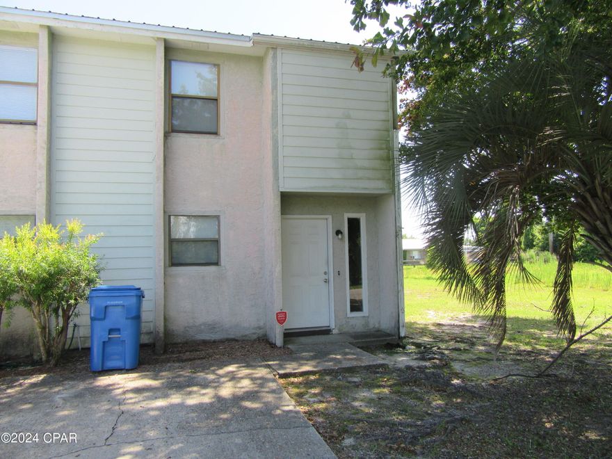 Very attractive 2 bedroom 1.5 bath 2 story townhouse within minutes of Tyndall AFB, shopping, dining, and schools. This town home features a laundry room, half bath downstairs with tile flooring and carpet throughout. All property sizes and ages are approximate, please measure and/or verify if important. School assignments are subject to change, please check with Bay County for most accurate information. Deposit is the same as one month's rent. Pets allowed with owner approval and a $300.00 NON-REFUNDABLE pet fee applies per pet. Breed restrictions apply.