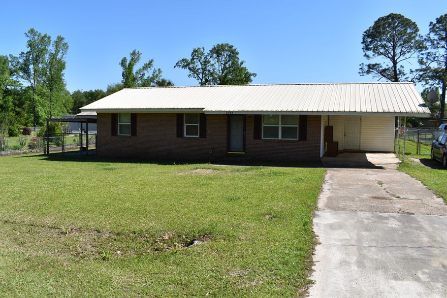 Looking for a place to call HOME??? Come see this cute well maintained 3BR/1BA brick home that has had lots of updates!!! Newer windows, roof, HVAC unit and a refrigerator. It has a spacious kitchen/dining area and livingroom.  Outside features a oversized utility room that adjoins the carport and a boat shed. Most of the yard is fenced. Property is on a dead end street with a nice yard.