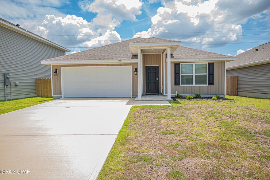 Welcome to Olde Town Village!
Go check out this nice 4 bedroom, 2 bath home.  The floor plan is available. The kitchen is open and spacious with a center island. The master bedroom is just off the living room and has a dual sink vanity, soaking tub, separate shower and a walk in closet.  The home has vinyl flooring and carpet in the bedrooms. Home was built with the Smart Home package. Close to downtown Panama City, Panama City Beach and the airport.