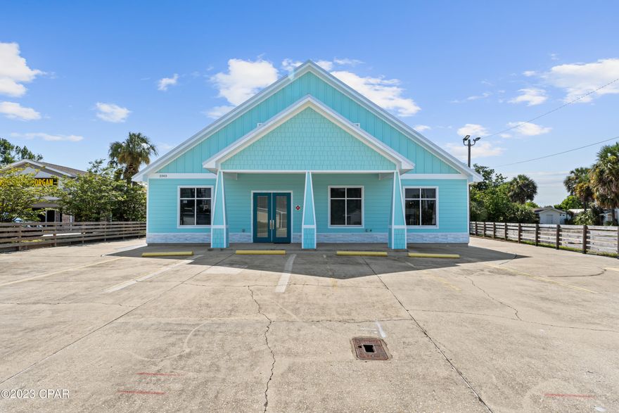 Brand new - just shy of 4000 sq ft. One building off of 23rd. Features include: Large open Foyer w/Reception area styled to be a comfortable setting for chatting, seminars, etc.; 10+ ft ceilings; Two (2) glass door Conference rooms; A spacious Executive suite; Ample individual small offices plus private areas for several to gather in an open setting; Private parking all the way around the building (front & back); Extensive storage area and state of the art wiring. Perfect space for Office/Professional or Retail.