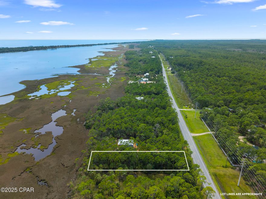Discover the perfect setting for your dream home on this spacious lagoon-front lot, complete with a completed survey for your convenience. Immerse yourself in the tranquility and natural beauty of the surrounding vegetation while enjoying breathtaking views of Vincent Island. Located just minutes from Apalachicola and Port St. Joe, this property offers unparalleled access to great fishing, stunning scenery, and a laid-back coastal lifestyle. Don't miss a visit to the famous Indian Pass Raw Bar, renowned for serving the best baked, steamed, and raw oysters. This lot offers endless opportunities to create your ideal oasis in a truly remarkable location..