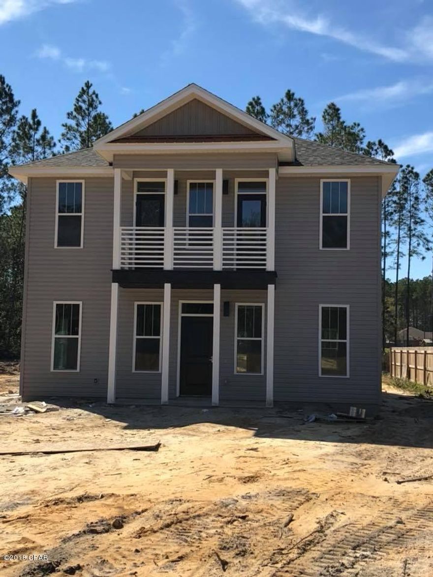 beautiful new construction home just 10 minutes from Panama City Mall, 15 min from TAFB and with all the luxurys of a new home... Custom cabinets, granite counter tops, luxury vinyl in all of the down stairs. come see this home today.