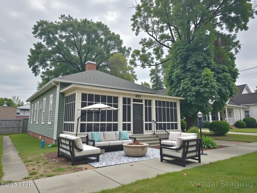 This delightful 1938 Florida cottage-style residence blends classic Southern charm with thoughtful modern updates. Boasting two cozy bedrooms and 1.5 baths, it's perfectly suited for comfortable living in the heart of town. The home has been remodeled to enhance everyday livability while preserving its welcoming character. Screened front porch—ideal for relaxing or entertaining. Fenced backyard for privacy and outdoor enjoyment.  Make your appointment today! *Some photos are virtually staged.