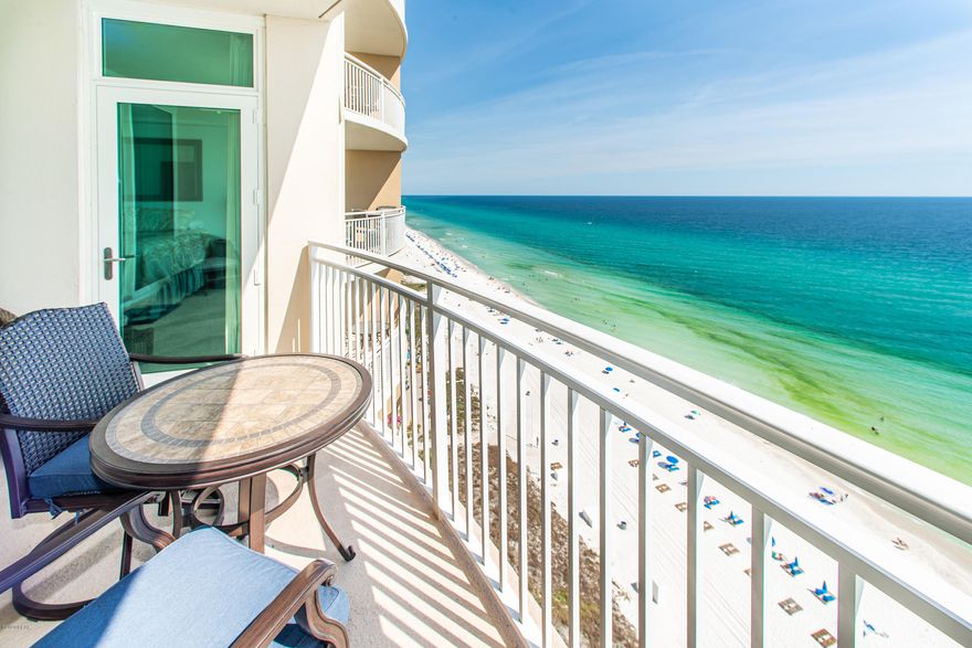 With endless views of the Gulf of Mexico, the vantage point from this 17th story condo is stunning. Beach views grace the Master bedroom and the balcony, which is accessible from the living room and Master bedroom. It's a serene place with diamond-angled tile floors in the kitchen and bathrooms. Granite counter tops and stainless steel appliances create modern appeal in the kitchen, along with a breakfast bar and dining area flowing into the living room.

Each bedroom is furnished with comfortable beds, closet, armoire and flat screen television. If you can take your eyes off the amazing views and beach, you may indulge in the two swimming pools at Aqua - one indoor, one outside - or the hot tub, fitness center and sauna, snack bar, community room with movies or inviting outdoor grilling With endless views of the Gulf of Mexico, the vantage point from this 17th story condo is stunning. Beach views grace the Master bedroom and the balcony, which is accessible from the living room and Master bedroom. It's a serene place with diamond-angled tile floors in the kitchen and bathrooms. Granite counter tops and stainless steel appliances create modern appeal in the kitchen, along with a breakfast bar and dining area flowing into the living room.
Each bedroom is furnished with comfortable beds, closet, armoire and flat screen television. If you can take your eyes off the amazing views and beach, you may indulge in the two swimming pools at Aqua - one indoor, one outside - or the hot tub, fitness center and sauna, snack bar, community room with movies or inviting outdoor grilling space. This vacation rental can be your home away from home on the Gulf Coast and generate income at the same time.