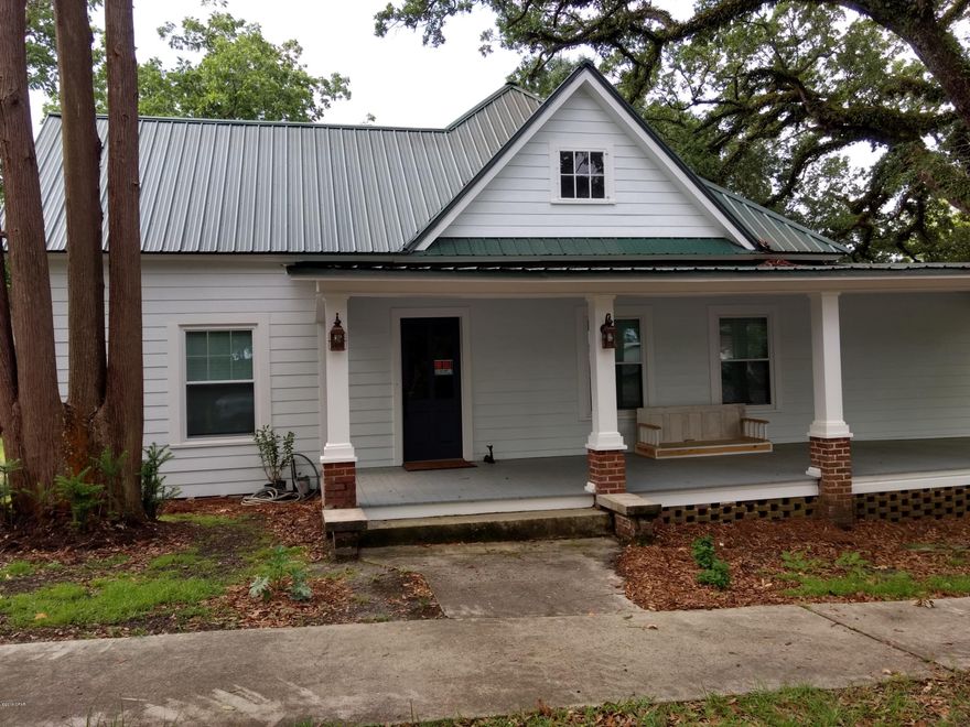 'CURRENTLY UNDER CONTRACT, SELLER ACCEPTING BACKUP OFFERS',Situated on a beautiful corner lot sitting under beautiful oak trees you will find a Completely updated 1906 Farmhouse, No stone was left unturned in this beauty. This home features 3/2 and a 1/2 bath, large open floor plan with large sized bedrooms and baths. Ample size mudroom with Mud bench and added storage. The home has new exterior Hardi-Plank Siding with double insulated windows. Attic has blown Insulation and Interior Walls were Insulated with R-13 Insulation.  New HVAC, Plumbing and Electrical. Hardwood Laminate Flooring is complete throughout the house. Custom closets, custom kitchen and bath cabinets complete with granite countertops. If you are in the market for a brand new home with southern charm, don't let this one