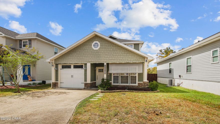 This stunning waterfront home is located in Lakeshore Landing Subdivision. The two story home has 3 spacious bedrooms and a finished bonus room upstairs. As soon as you enter, you will feel right at home. The kitchen overlooks into the living room and has a ton of cabinet and counter space. The laundry room is large with cabinet storage and leads into the garage. The spacious master is located upstairs with an ensuite and its own private balcony. There is a ton of storage space! The finished bonus room is a must see and could be used for many different things. Out back is breathtaking, overlooking Bayou George lake leads into Deerpoint lake. The back offers a dock for fishing or boating, the back porch is covered, and there is also a pergola, which offers more covered seating. The dock will be shared and maintained with one neighbor, legal agreement will be signed at closing. The roof and water heater are only 4 years old.