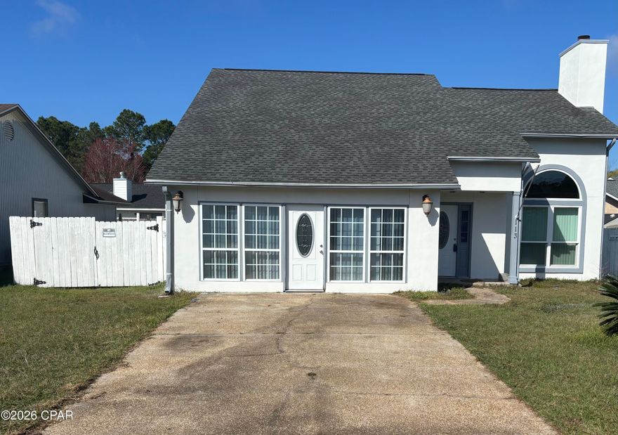 ***BEST PRICED 4 BEDROOM, 2 BATHROOM OVER 2000 SQUARE FOOT HOME IN PANAMA CITY BEACH AS OF LIST DATE!!!*** With a little updating this beauty can become the home of your dreams! 2026 exterior and interior paint, and luxury vinyl plank flooring. Based in the very desirable Brandywine Estates community and less than a mile from a boat ramp, this cul de sac home is SCREAMING for a new owner!! Recent updates are as follows:2021 HVAC, 2018 roof and 2018 water heater, 2022 windows, 2024 granite kitchen and bathroom countertops, 2024 kitchen cabinets, and updated fixtures throughout. Additional enclosed back porch and loft give additional room for an office or another bedroom. Wood burning fireplace will be wonderful for our(occasional) cold winter nights. Sellers have an updated survey, 4 point and wind mitigation inspections available at no additional charge. It is rare to find a home of this size for this price in Panama City Beach, so call me before this one gets away! All information is approximate and should be verified by buyers if important.