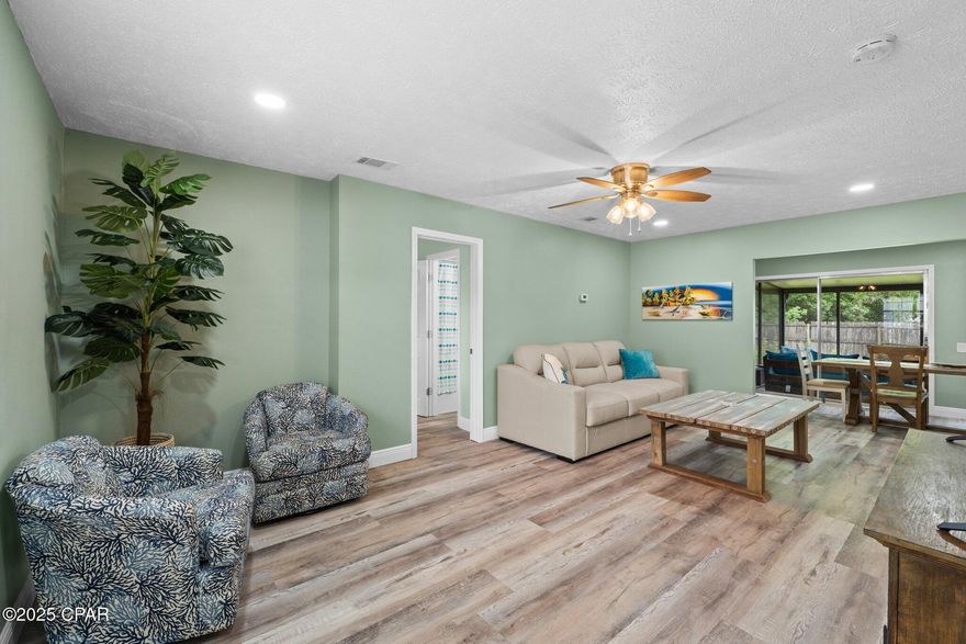 Discover the perfect blend of comfort, convenience, and coastal charm at 6325 Elm Street in Panama City Beach, FL. Beautifully renovated, updated, decorated, and fully rental-ready, this turnkey property offers documented rental history and future bookings secured through March 2026—a rare opportunity for both investors and second-home seekers.

Ideally located less than 2 miles from the beach and even closer to the Bay, this home is just a short walk or golf cart ride to Publix, top-rated restaurants, popular shopping, and everyday conveniences. 

Recent upgrades include a new roof in 2019, new flooring throughout, and fully refreshed bathrooms featuring updated vanities, mirrors, lighting, and toilets. The kitchen shines with soft-close cabinetry, quartz countertops, and a stylish tile backsplash.

The HVAC unit, manufactured in 2011, has been professionally serviced once each year, ensuring reliable performance. Across the back of the home, enjoy a spacious screened room with all-new screening perfect for relaxing or entertaining.

In March 2025, the home was completely furnished with stylish and tasteful coastal décor, creating an inviting, beach-inspired aesthetic that guests love, and adding tremendous value for a rental-ready property.

Whether you're looking for a proven income-producing investment or a beautifully updated coastal retreat, 6325 Elm Street checks every box. Move-in ready, rental ready, and perfectly positioned in the heart of Panama City Beach!