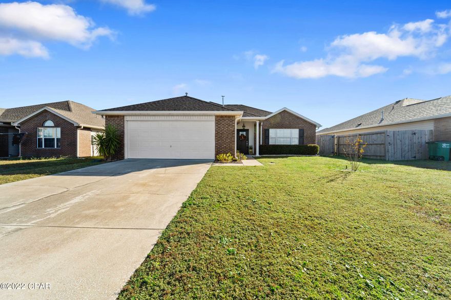 CURRENTLY UNDER CONTRACT, SELLER WILL CONSIDER BACKUP OFFERS

SELLER WILLING TO OFFER UP TO 5K CREDIT at closing with full/reasonable offers. Well cared for and updated home with just the right touches. This home offers so much natural lighting throughout the home. The open floor plan offers a great space for hosting and entertaining. Three bedrooms and two baths work well with accommodating a busy family or those that need office space that WFH. Fenced in backyard with extra storage shed. There is a two car garage and sprinkler system. This home is located close to shopping, schools, and a short commute to Tyndall Air Force Base. If you are searching for your next family home, this is it!