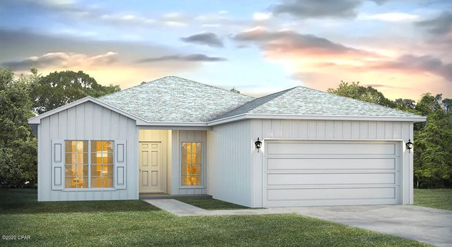 The Alpine floor plan features 3 BR/2BA with two car garage. Standard features of this home include, light cabinetry, durable

laminate countertops, vinyl flooring in common areas and carpet in the bedrooms. This home has an appointed dining room just off the foyer, a breakfast area

and a galley style kitchen with standard appliances including stove, microwave and dishwasher. The large family room is open and spacious and leads to the

large covered back patio. Bedroom 1 has nice size bath with double sink vanity, large walk-in closet and a separate linen closet.