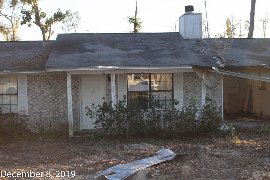 The home sustained severe damage in the hurricane.  The home is being sold AS IS, buyer has a 7 day inspection period which starts the day you receive the ratified contract. No repairs or price adjustments will be considered based upon inspections or reports. Due to the condition, the property may have health/safety risk(s). Prior to entry /access, all parties must sign a Hold Harmless Agreement and the property may only be shown by appointment.