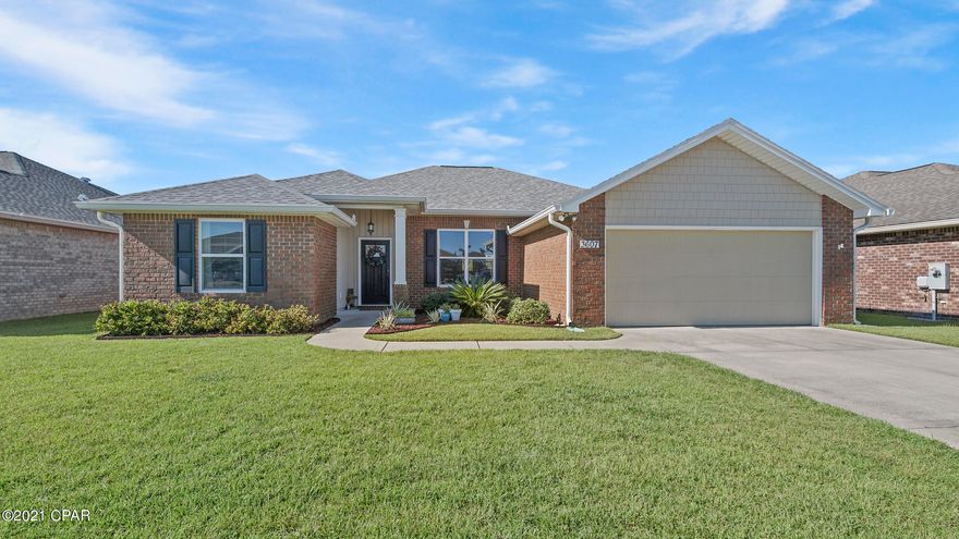 Rare opportunity to move in to the private community of Azalea Place. Centrally located and only minutes away from dining and shopping. This home features 4 bedrooms, 2 bathrooms, open concept and a split floorplan. The kitchen is open to the living room and has an oversized island with granite countertops and newer stainless steel appliances. The designated dining area lets in a lot of natural light! On the right side of the home you'll find the entry to the 2 car garage, laundry room, and master bedroom. Enjoy the spacious master bedroom with an en suite that has a separate shower, soaker tub and 2 walk-in closets. On the left side of the home Outdoor entertaining is made easy with the extended back patio and fenced in yard that overlooks wooded land. Additional features include vinyl floors, 2019 roof, brand new water heater with warranty, and a sprinkler system.