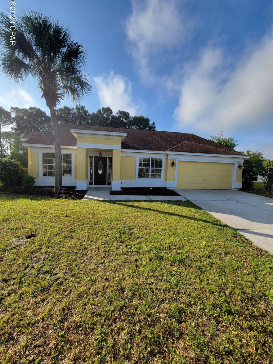 PALMETTO TRACE - Open 4 bedrom, 2.5 bath home with 2 car garage. Situated on a cul-de-sac this home features great room with electric fireplace, dining area, breakfast area off kitchen, living room with French doors leading to the open pergola patio. This split bedroom floor plan features large master bedroom with garden tub/shower combo, double vanity and plenty of storage. LVP wood flooring throughout home with tile in the kitchen and bathrooms.  Separate meter for sprinkler system. Community features 2 community pools.  Easy access to the beach! *$250 pet deposit/$50 pet fee/$25 month pet rent.